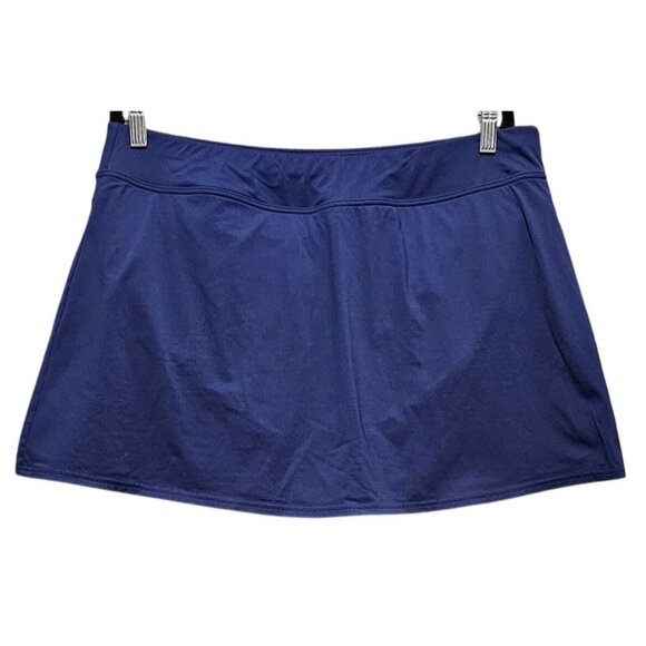Lands End Women's Size 16 Navy Athletic Skirt With Built-In Shorts - Picture 1 of 6
